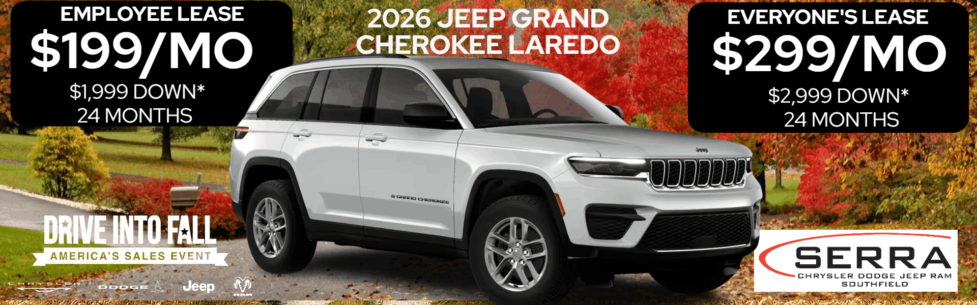 Lease as low as $199/mo.* 2026 Jeep Grand Cherokee Laredo