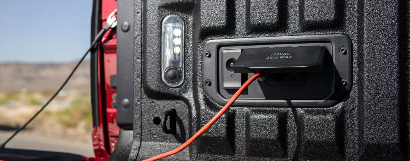 The tail bed power system on a 2027 Ram 1500.